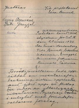 Styrelseprotokoll 1933-03-20