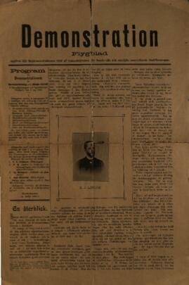 Utskick, flygblad för demonstrationen 1893-05-07