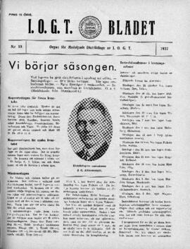 Distriktstidning, I.O.G.T BLADET Nr 10, 1937