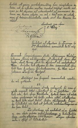 Styrelseprotokoll 1905-05-25