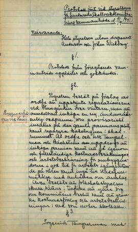 Styrelseprotokoll 1941-09-09