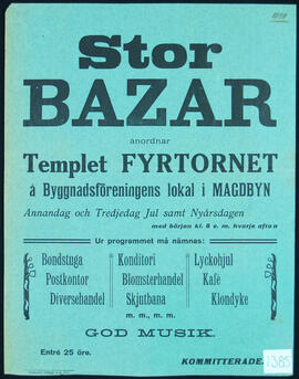Affisch nr 1385, basar
