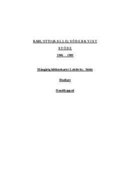 Transkribering, Intervju med Karl Söderkvist Edsta, Stöde, Band 49, 1984-09-04