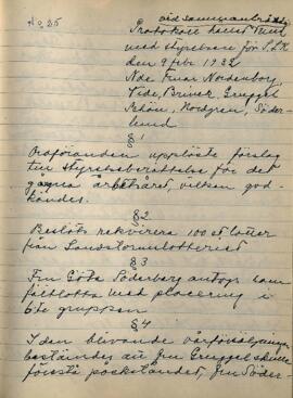 Styrelseprotokoll 1932-02-09