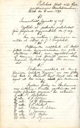 Sammanträdesprotokoll 1899-11-11