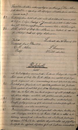 Protokoll 1891-03-01