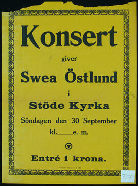 Affisch nr 0717, konsert