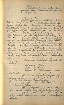Protokoll 1915-02-17