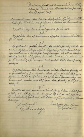 Styrelseprotokoll 1907-04-17