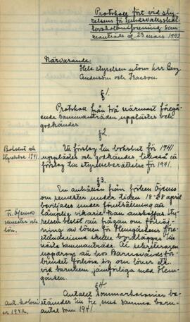 Styrelseprotokoll 1942-03-23