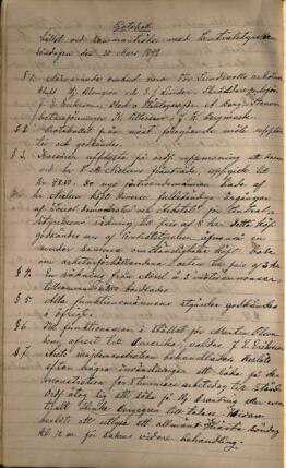 Protokoll 1892-03-20