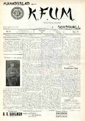 Månadsblad, K.F.U.M i Sundsvall, Nr 6, 1918