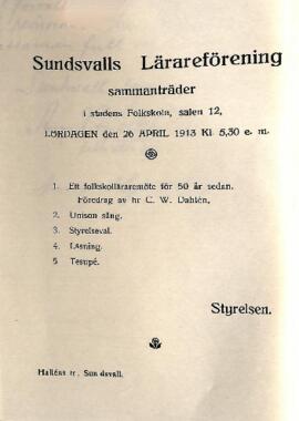 Protokoll 1913-04-26, program