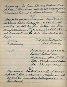 Styrelseprotokoll 1941-11-28