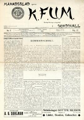 Månadsblad, K.F.U.M i Sundsvall, Nr 5, 1926