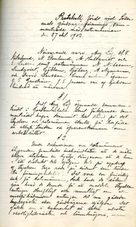 Sammanträdesprotokoll 1903-10-27