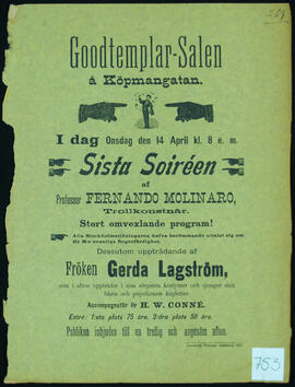 Affisch nr 0753, uppträdande