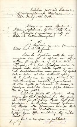 Styrelseprotokoll 1904-10-07