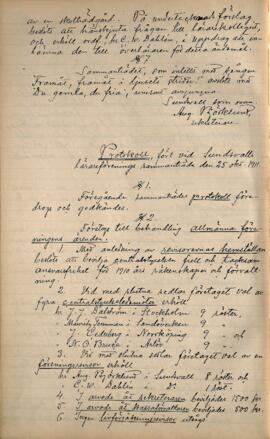 Protokoll 1911-10-25