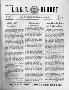 Distriktstidning, I.O.G.T BLADET Nr 10, 1938