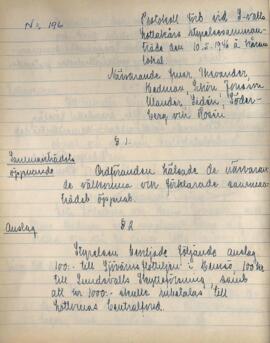 Styrelseprotokoll 1946-05-10