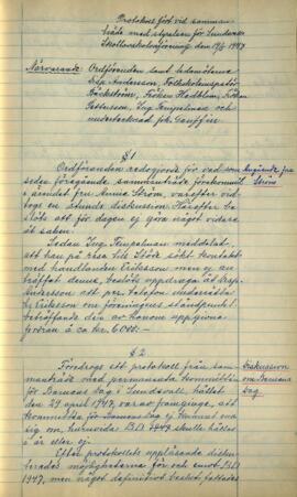Styrelseprotokoll 1947-05-19