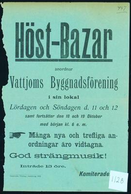 Affisch nr 1128, basar