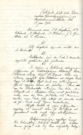 Styrelseprotokoll 1903-01-15