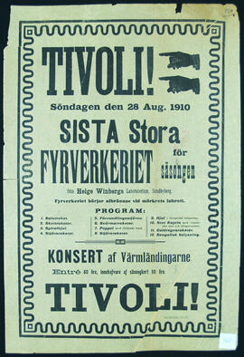 Affisch nr 0960, fyrverkeri, konsert