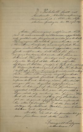 Protokoll 1891-09-25