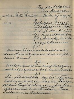 Styrelseprotokoll 1937-01-07
