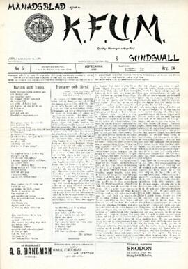 Månadsblad, K.F.U.M i Sundsvall, Nr 5, 1918