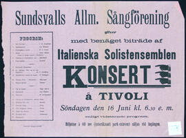 Affisch nr 0774, konsert