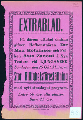 Affisch nr 0815, ej angivet