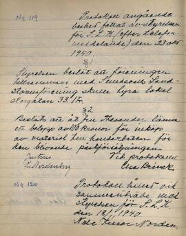 Styrelseprotokoll 1940-11-18
