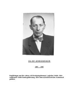 Transkribering, Intervju med Olof Andersson, Alby, Band 11-13, 1988