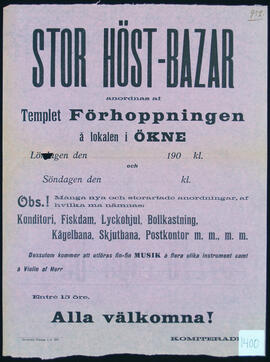 Affisch nr 1400, basar