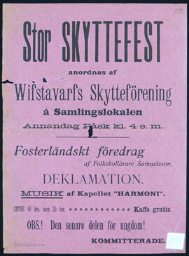 Affisch nr 2493, föredrag, uppträdande