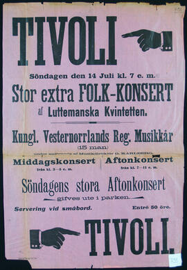 Affisch nr 0738, konsert