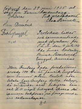 Styrelseprotokoll 1935-07-04