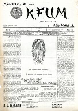 Månadsblad, K.F.U.M i Sundsvall, Nr 8, 1920