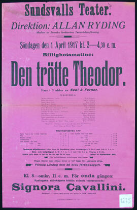 Affisch nr 1275, teater