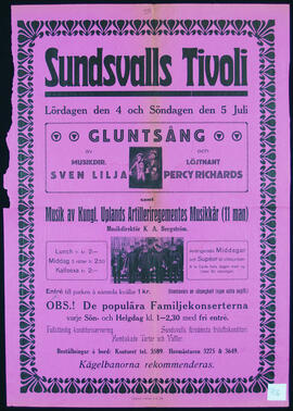 Affisch nr 0706, konsert