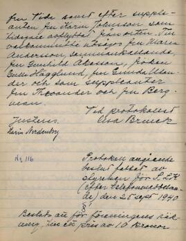 Styrelseprotokoll 1940-09-25