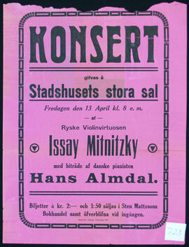 Affisch nr 0723, konsert
