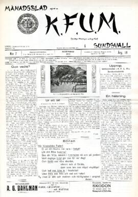 Månadsblad, K.F.U.M i Sundsvall, Nr 7, 1920