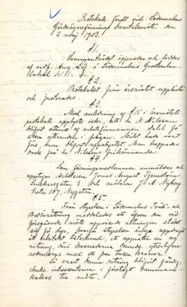 Sammanträdesprotokoll 1903-05-02