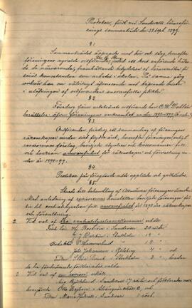 Protokoll 1899-09-28