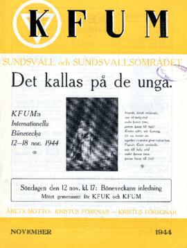 Månadsblad, K.F.U.M i Sundsvall, Nr 7, 1944