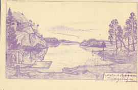 Vykort. Kungsängen, motiv av Ryssgraven